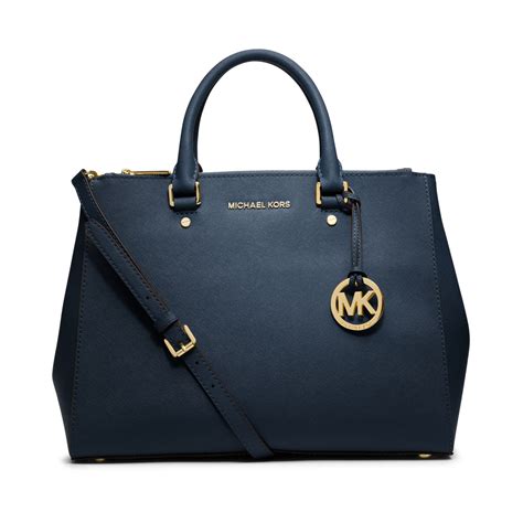 michael kors large sutton satchel blue